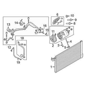 Ford OE - Air Conditioner & Heater - Condenser, Compressor & Lines