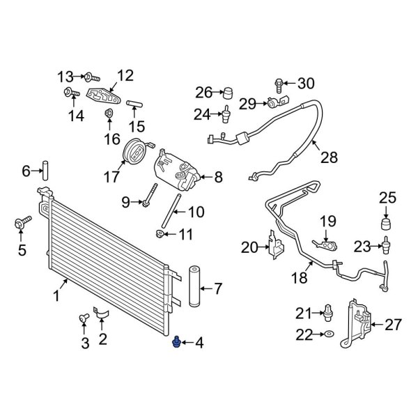 A/C Condenser Mount Bolt