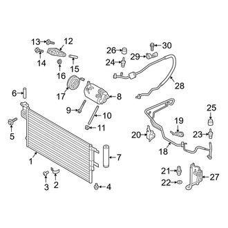 Ford OE - Air Conditioner & Heater - Condenser, Compressor & Lines