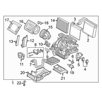 Ford OE - Air Conditioner & Heater - Evaporator & Heater Components (W/O Dual Zone A/C)