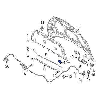 Ford OE - Hood Insulation Pad Clip