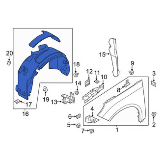 Ford OE - Front Left Fender Splash Shield
