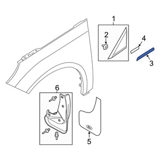 Ford OE - Front Left Upper Fender Molding