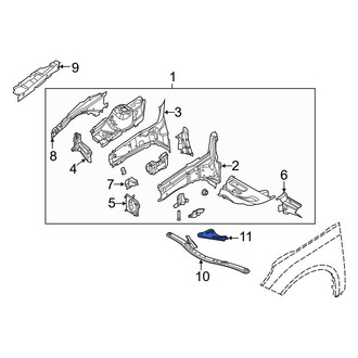 Ford OE - Left Suspension Subframe Reinforcement Bracket