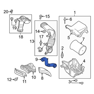 Ford OE - Lower Engine Air Intake Hose