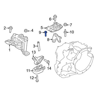 Ford OE - Upper Manual Transmission Mount Bolt