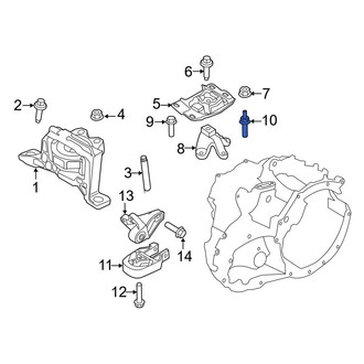 Ford OE - Manual Transmission Mount Bolt