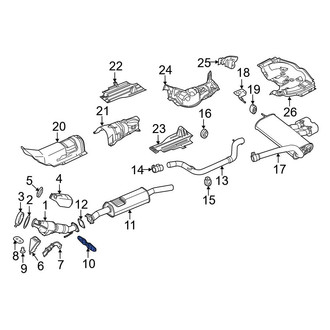 Ford OE - Lower Catalytic Converter Bracket