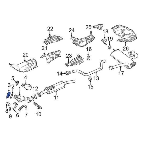 Ford OE CV6Z5A231C Catalytic Converter Clamp