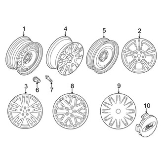 Ford OE - Wheels & Trim (16"), (Flex / Gas)