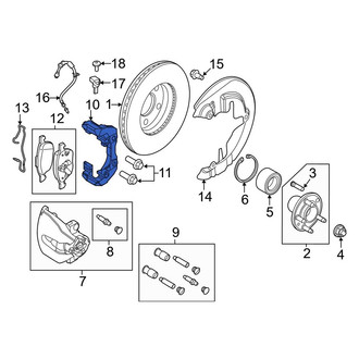 Ford OE - Front Disc Brake Caliper Bracket