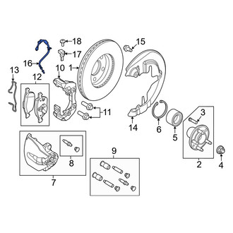 Ford OE - Front Brake Hydraulic Hose