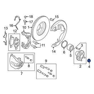 Ford OE - Front CV Joint Nut