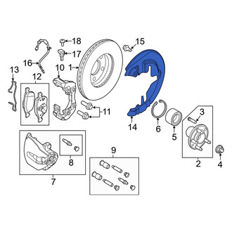 Ford OE - Front Left Brake Dust Shield