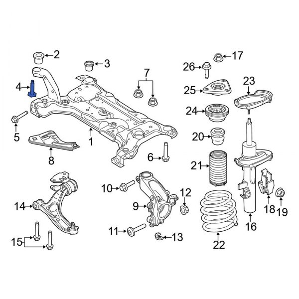 Suspension Crossmember Bolt