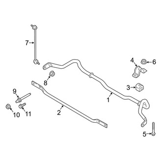Ford OE - Front Suspension - Stabilizer Bar & Components (RS)