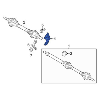 Ford OE - Right CV Axle Shaft Carrier Bearing Bracket