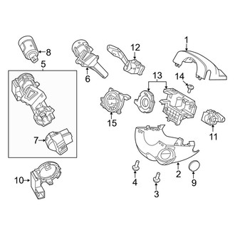 Ford OE - Steering Column - Shroud, Switches & Levers (Flex / Gas)