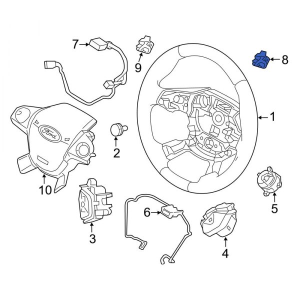 Steering Wheel Transmission Shift Control Switch