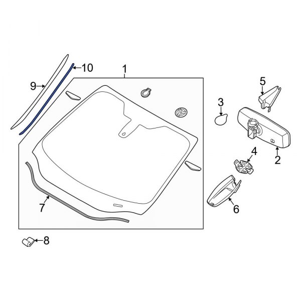 Windshield Molding Bracket