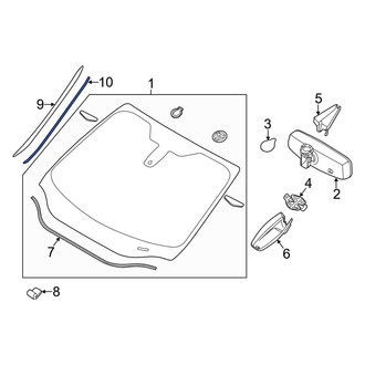 Ford OE - Right Windshield Molding Bracket