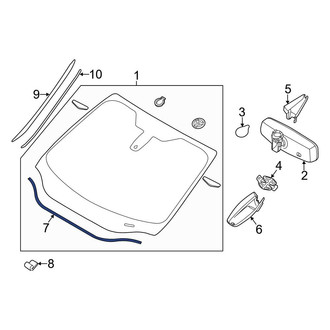 Ford OE - Front Right Windshield Molding
