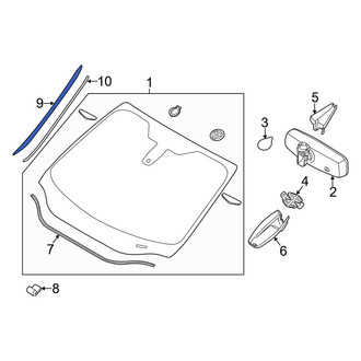 Ford OE - Front Right Windshield Molding
