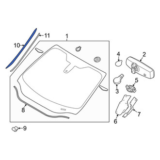 Ford OE - Front Right Windshield Molding