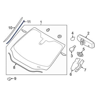 Ford OE - Left Windshield Molding Bracket