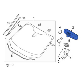 Ford OE - Front Interior Rear View Mirror