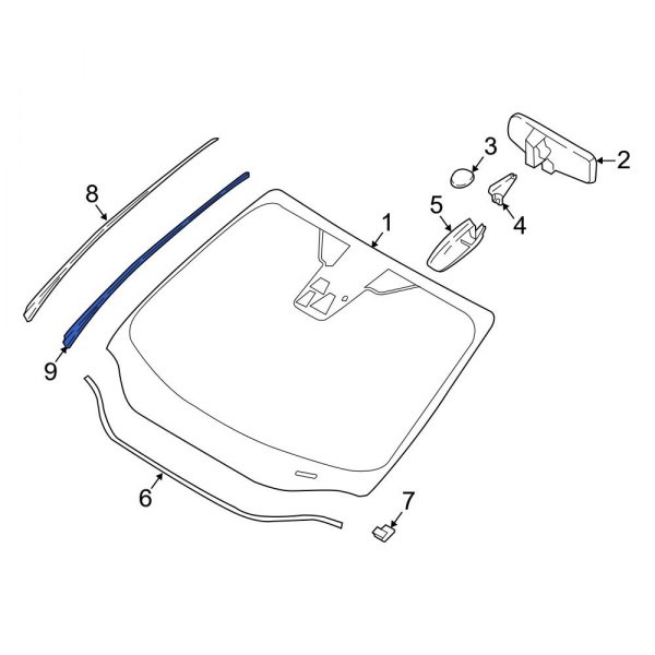 Windshield Molding Bracket