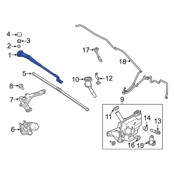 Windshield Wiper Arm