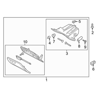 Ford OE - Instrument Panel - Glove Box (S / SE / ST / Titanium)