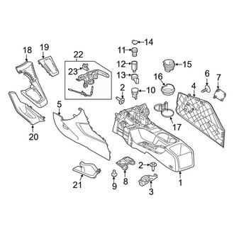 Ford OE - Center Console (Consolette), (Flex / Gas)