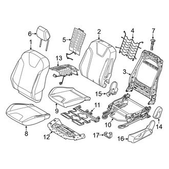 Ford OE - Seats & Tracks - Passenger Seat Components (W/O Recaro Seats), (Flex / Gas)