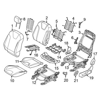 Ford OE - Seats & Tracks - Driver Seat Components (W/O Recaro Seats), (Flex / Gas)