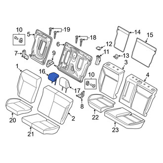 Ford OE - Rear Outer Headrest