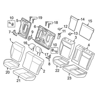 Ford OE - Seats & Tracks - Rear Seat Components (With Split Back, W/O Armrest), (Flex / Gas)