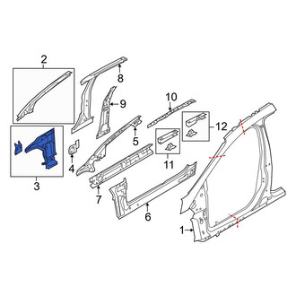 Ford OE - Left Lower Body A-Pillar Reinforcement