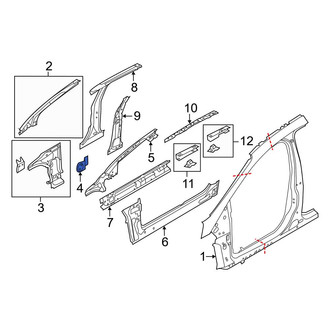Ford OE - Body A-Pillar Reinforcement Plate
