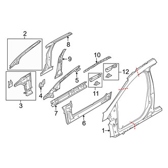 Ford OE - Pillars, Rocker & Floor - Aperture Panel (SE / SEL / Titanium Hatchback)