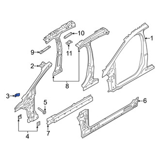 Ford OE - Body A-Pillar Reinforcement Plate