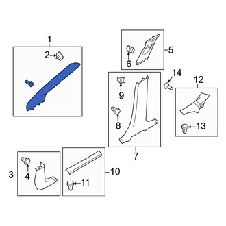 Ford OE - Right Body A-Pillar Trim Panel