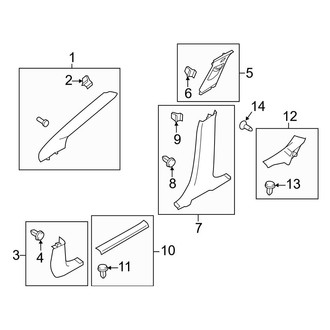 Ford OE - Pillars, Rocker & Floor - Interior Trim (SE / SEL / Titanium Hatchback)