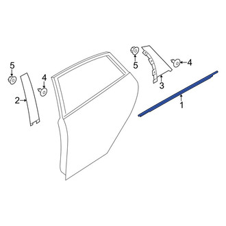 Ford OE - Front Right Outer Door Window Belt Weatherstrip