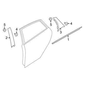 Ford OE - Rear Door - Exterior Trim (RS)
