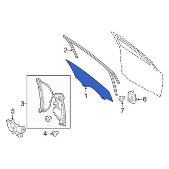 Ford OE - Front Left Door Glass