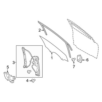 Ford OE - Front Door - Glass & Hardware (S / SE / SEL)