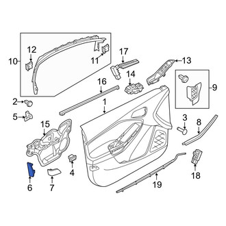 Ford OE - Front Left Door Interior Trim Panel Cap