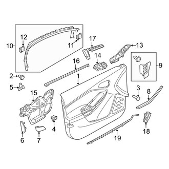 Ford OE - Front Door - Interior Trim (S / SE / ST / Titanium)